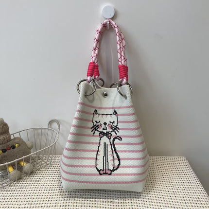 Korean Style New Ins Knot Handbag Spring and Autumn Portable Bucket Bag Travel All-match Small Large Capacity Handbag
