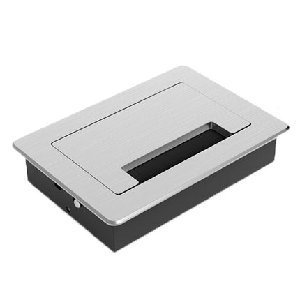 Mute Cushioning Embedded Desk Hidden Cable Box Aluminum Alloy Thickened Square Threading Hole Cover Decorative Cover
