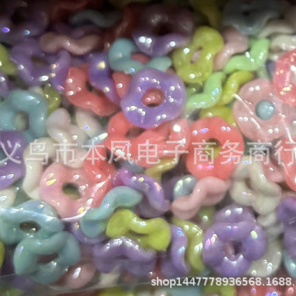 Acrylic light color plated AB colorful diy children beaded material candy AB colorful beads jewelry accessories