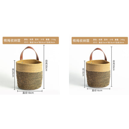 Storage Basket Desktop Woven Cosmetics Storage Basket Hanging Basket Wall Hangable Storage Basket Small Flower Basket Portable Kitchenware Nordic