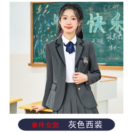 English Style Kindergarten Garden Clothing Spring and Autumn School Uniform Billiards Room Attendant Workwear Suit suit Pleated Skirt JK Uniform