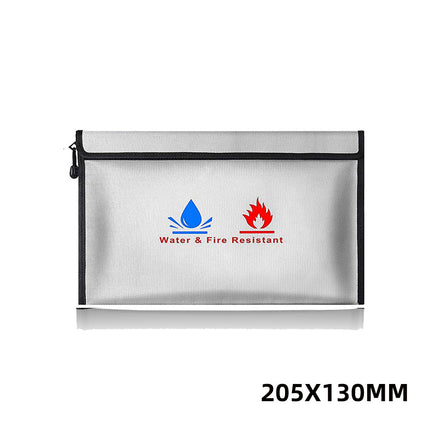 Factory Direct Sales High Temperature Resistant Fireproof Document Bag Silicone Fiberglass Household Commercial Safety Flame Retardant Storage Bag with Certification