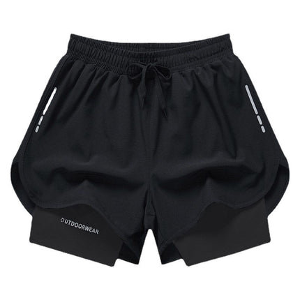 Men's Quick-Dry Large Size Breathable Boxer Beach Shorts Swimming Gear Sports Casual Loose High-Elasticity