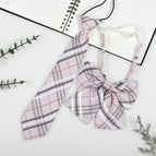 Light pink plaid (tie + collar flower)