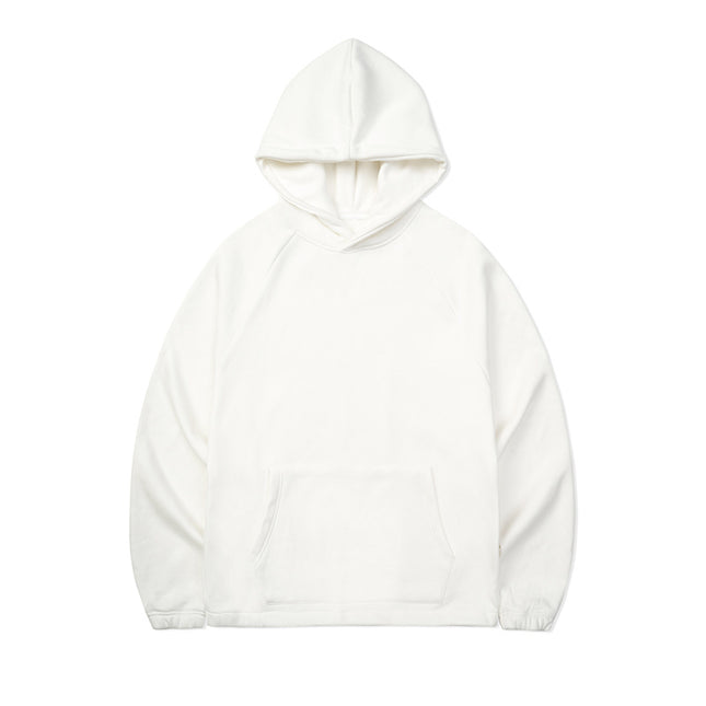 Clearance Sale, No Returns or Exchanges, 420g Brushed Composite Fleece Thickened Pullover Sweatshirt, Solid Color Fleece-Lined Hooded Sweatshirt for Men