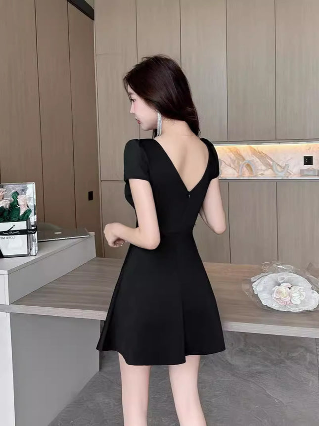 Work Clothes Foot Bath Female Technician New Low-cut Sexy Waist Slim-fit Elegant Slim Dress Night Head Shop Clothes