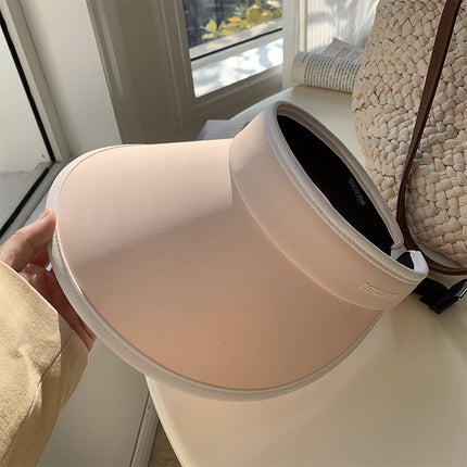 Women's Summer Trendy Korean Fashion Versatile Face-Slimming Visor Hat for Outdoor Commuting, Cycling, Sun Protection, and Sunshade
