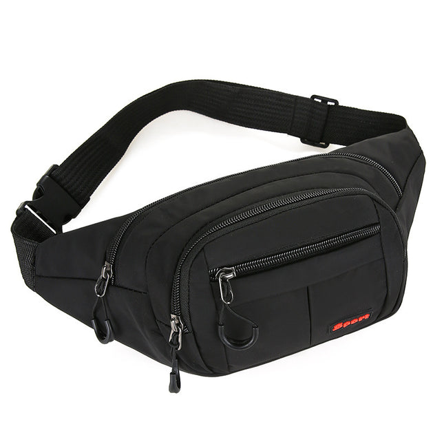Cross-Border New Large-Capacity Sports Shoulder Bag Anti-Theft Running Waist Bag Multi-Functional Mobile Phone Oxford Cloth Crossbody Bag