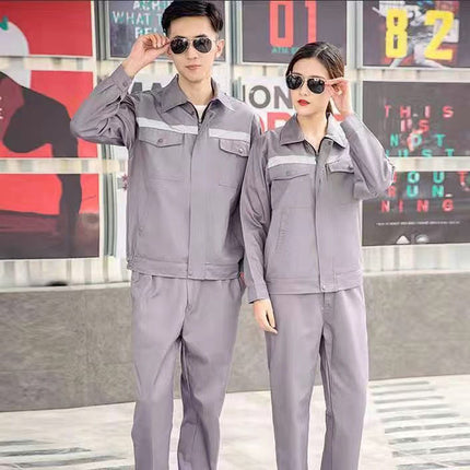 Middle-Aged Sinopec Workwear Welder Workshop Cotton Suit Men's Electric Welding Anti-Scalding Wear-Resistant Labor Protection Clothing Cotton Men's Long-Sleeve Clothing
