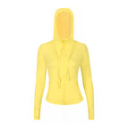Bright yellow hooded jacket / 10/XXL