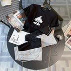 Black T-Shirt Gray Pants / S