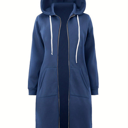 [Pink Plus Size Breathable Hoodie] Plus Size Solid Color