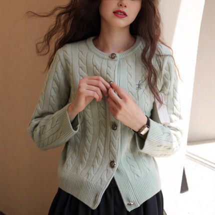 Classic Reputation Australian Merino Wool Cable-Knit Cardigan for Small People