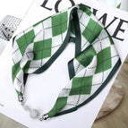 05-diamond lattice fruit Green (Diamond silk scarf)