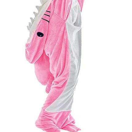 Shark Blanket Shark Pajamas Air Conditioning Blanket Super Soft Flannel Hoodie Sleeping Bag Loose Jumpsuit Adult