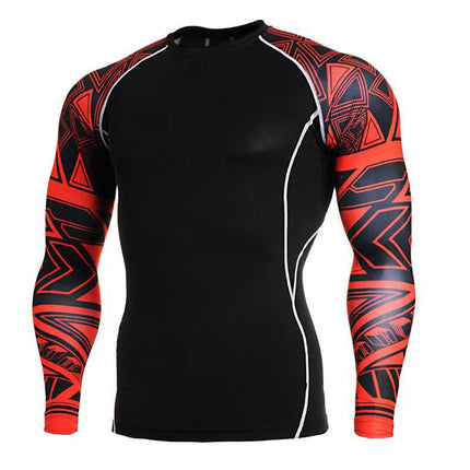 Sports tights long-sleeved men's quick-drying breathable workout clothes outdoor basketball cycling running training Sports bottoming clothes