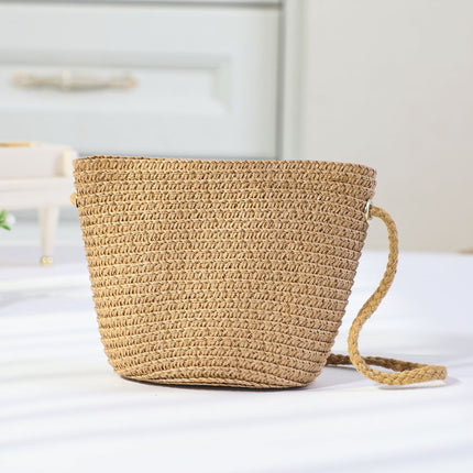Cross-border New Children's Bag Spring and Summer New Children's Crossbody Bag Handmade Straw Satchel Travel Mini Coin Purse