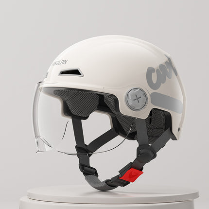 Camp cable helmet female electric car 3c new national standard four seasons universal battery car motorcycle male retro helmet half winter