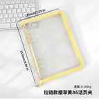 A5 zipper primrose yellow (no inside pages)