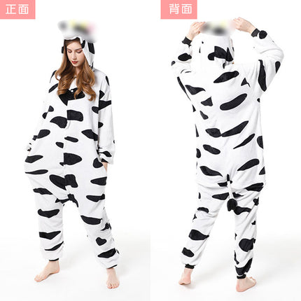 Cross-Border New Flannel Pajamas Zebra Tigger Cartoon One-Piece Couple Cute Home Clothes Mixed Batch