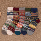 Men's style-thick line cross flower / 5 pairs (men’s sizes 39-44)
