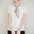 Round neck white / S