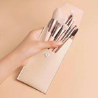 Cream apricot makeup 8 pieces + leather case