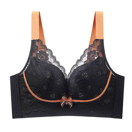 Wireless Plus size underwear women's breast adjustment bra thin big chest small push up breast collection anti-sagging