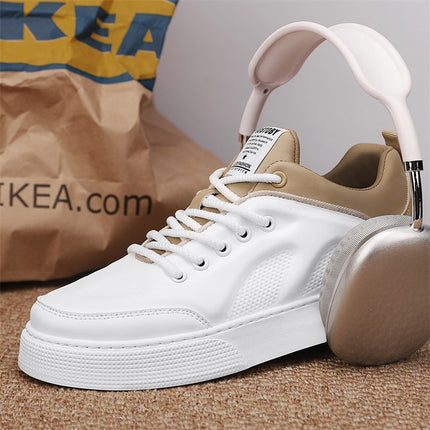 Men's Shoes Spring New Low-top Fashion White Shoes Men's Leather Casual Shoes Men's Four Seasons All-match Sports Sneakers