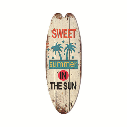 Cross-Border Surfboard Pendant Beach Leisure Wall Decoration Wooden Brand Hawaiian Party Supplies Scene Layout