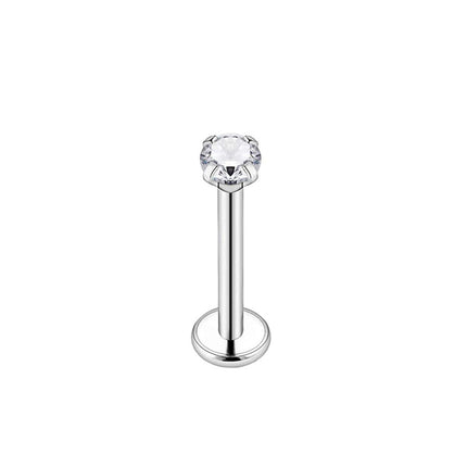 G23 titanium alloy pin claw with zircon wireless pin bar ear bone nail perforated nose nail G23 pin lip nail wholesale