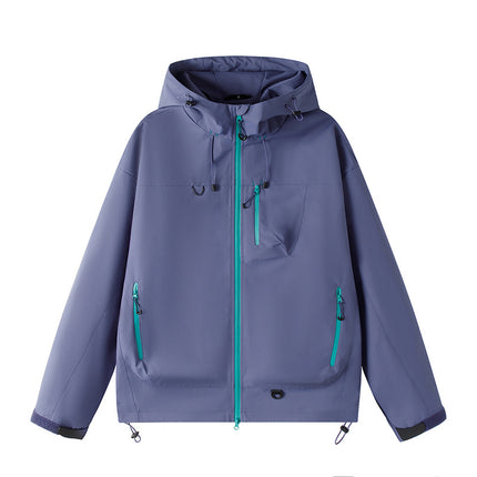 Soft Shell Jacket for Men and Women, New Three-In-One Detachable Single-Impact Hooded Jacket, Outdoor Windproof and Waterproof Mountaineering Jacket