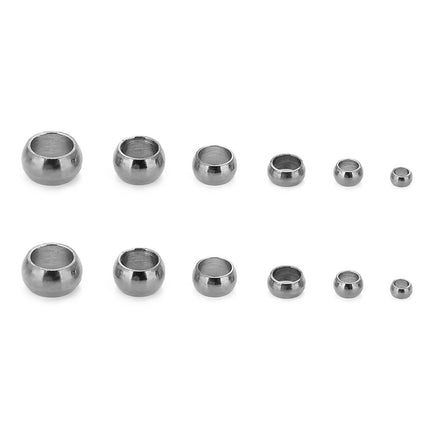 100 pucs/bag stainless steel positioning beads 18k bead chain clamp flat fixed beads pearl necklace bracelet diy beaded accessories