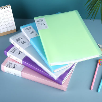 Candy-Colored Document Folder A4 Test Paper Collection Pregnancy Check-Up Storage Folder Transparent Insert Folder Wholesale in Stock