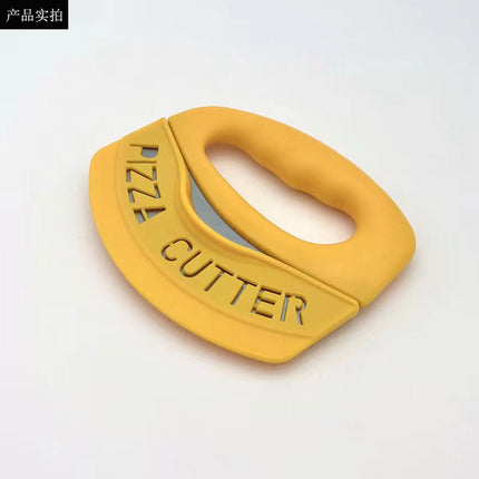 Amazon popular pizza cutter comes with protective cover pizza knife semicircle pizza cutting multi-purpose stainless steel cutter