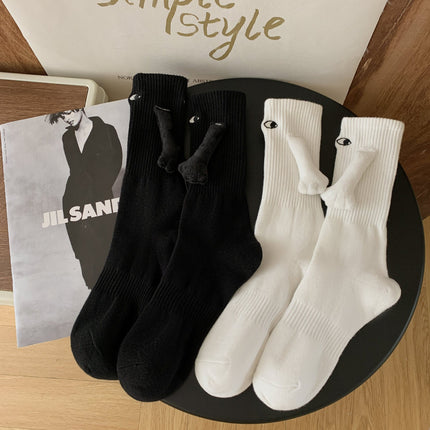 [in stock and fast delivery] Amazon temu AliExpress Cross-border Special for Embroidery Eye Holding Socks Magnetic Lovers Socks