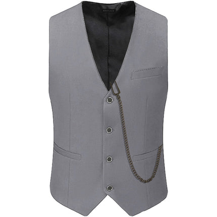 Foreign trade Amazon 1920S Gatsby explosions suit vest men's Korean leisure best man Korean slim fit
