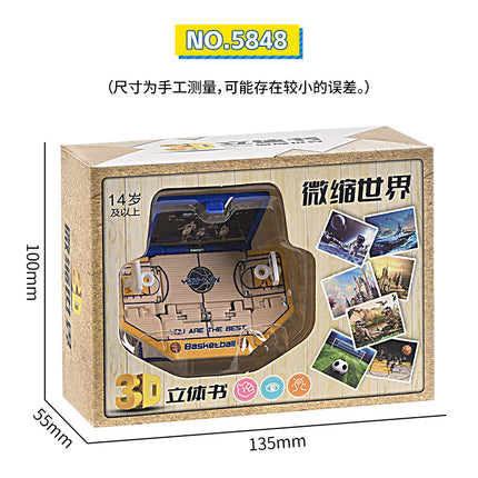 Children's Christmas Gift Stereo 3D Folding Bomb Book Santa Chalet Keychain Schoolbag Pendant Toy