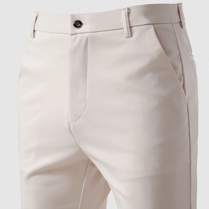 Quality spring and summer men's business suit pants casual pants slim stretch straight pants fashion men's trousers New