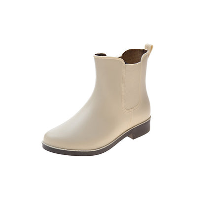 Rain Boots for Women, Mid-Calf Rain Boots for Women, Non-Slip Low-Cut Waterproof Glue Shoes, Warm Thick-Soled New Rain-Proof Shoes