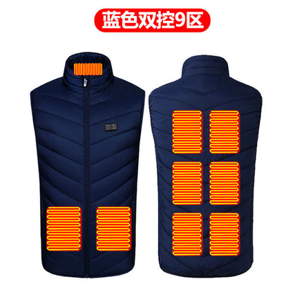 Cross-border Explosions Winter Heating Vest Three-gear Intelligent Adjustment USB Power Supply Cold-resistant Warm Heating Clothing for Men and Women