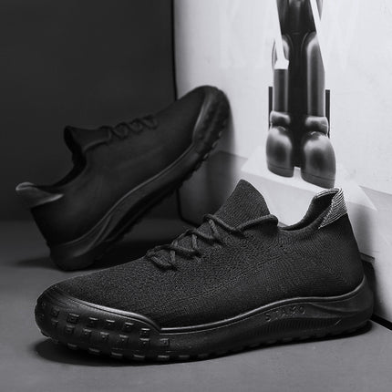 Men's spring and summer flying woven fashion sneaker running shoes mesh socks casual sneakers comfortable men's shoes outdoor shoes