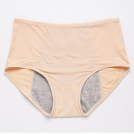 Physiological underwear women's menstrual period leak-proof big aunt pants period holiday safety physiological pants waist ice silk summer thin