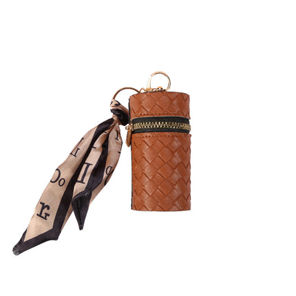 High-End Luxury Coin Purse Pendant Earphone Bag Lipstick Mini Keychain Bag Retro Bucket Lipstick Bag Simple Pendant Bag