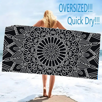 Cross-border Beach Towel Quick-drying Absorbent Beach Towel Microfiber Digital Printing Bath Towel Adult Amazon Plus