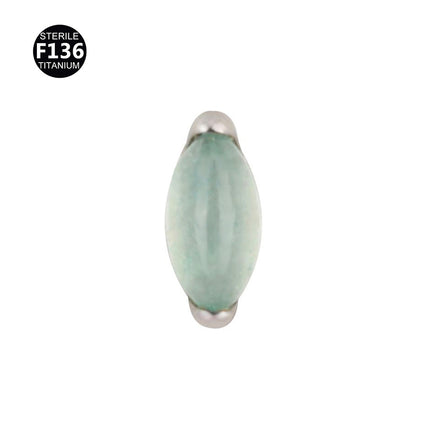 F136 titanium alloy natural stone 0.9 teeth horse eye puncture lip ear nail tongue nail foreign trade hot factory in stock wholesale