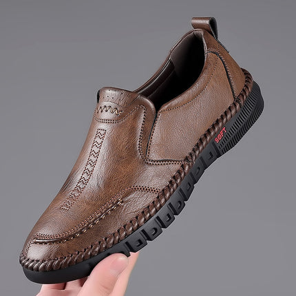 2022 New Men's Leather Shoes Breathable Sliding Wear-resistant Driving Shoes Fashionable All-match Shoes for Men