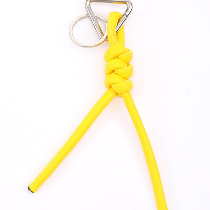 New triangle key chain PU hand-woven diamond key ring bag pendant key chain