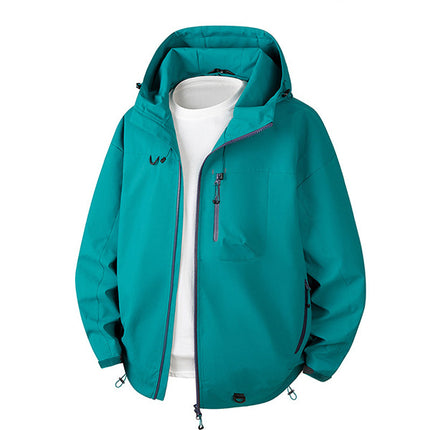 Soft Shell Jacket for Men and Women, New Three-In-One Detachable Single-Impact Hooded Jacket, Outdoor Windproof and Waterproof Mountaineering Jacket