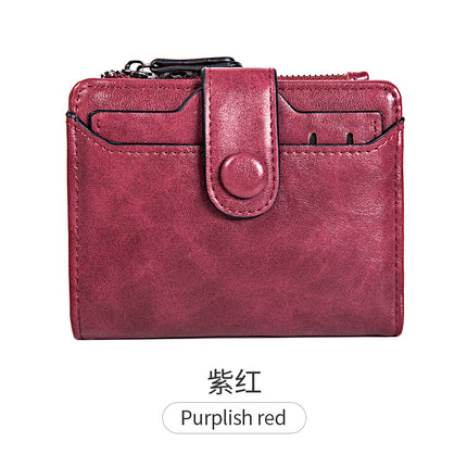 Women's Korean-style fashionable short wallet 2024 new student simple clutch multi-card wallet coin purse